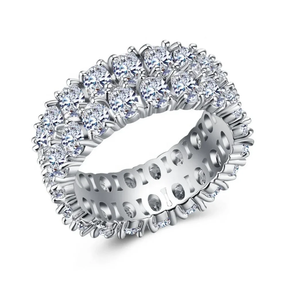 ❤️Exclusive 925 Silver Plated Beautiful White CZ Couples Ring, GPMB1464